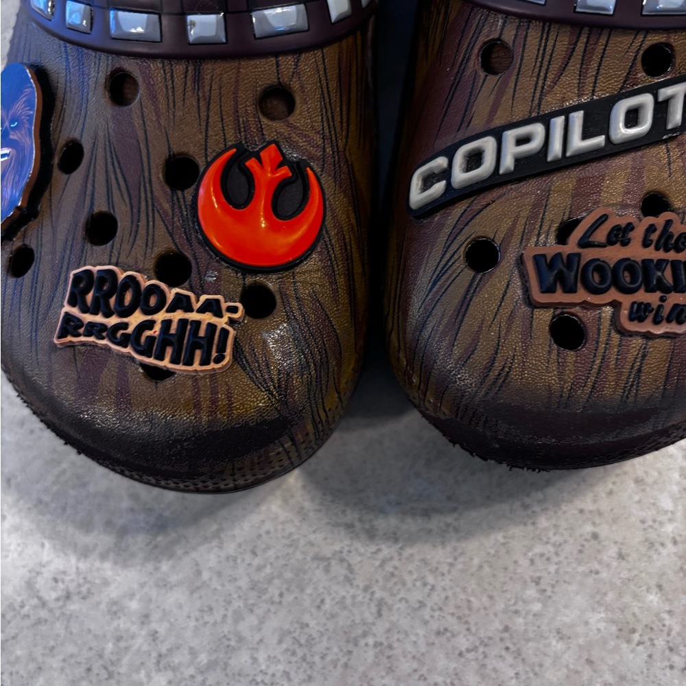 Kids Chewbacca Lined Crocs Star X Wars shoes 12 Child boys girls - Picture 5 of 8